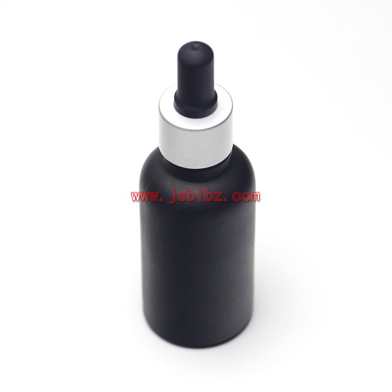 喷涂黑色磨砂玻璃滴管瓶精油瓶化妆品瓶