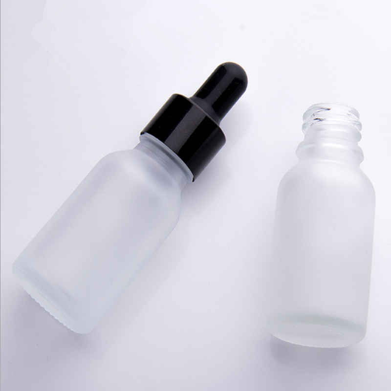 15ml白色磨砂精油瓶玻璃滴管瓶